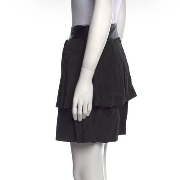 EMPORIO ARMANI RUFFLE IT UP BLACK RUFFLE MINI SKIRT - Picture 3 of 4
